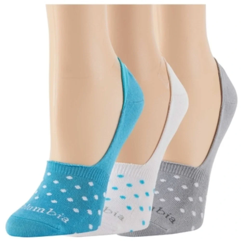 NWT Columbia Women’s 3 pk. Dottie Liner No-show Socks Polka Dot